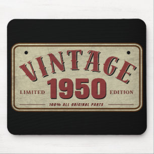 Vintage 1950 Limited Edition All Original Parts Mouse Pad