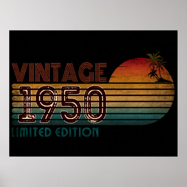 vintage 1950 limited edition poster (Front)