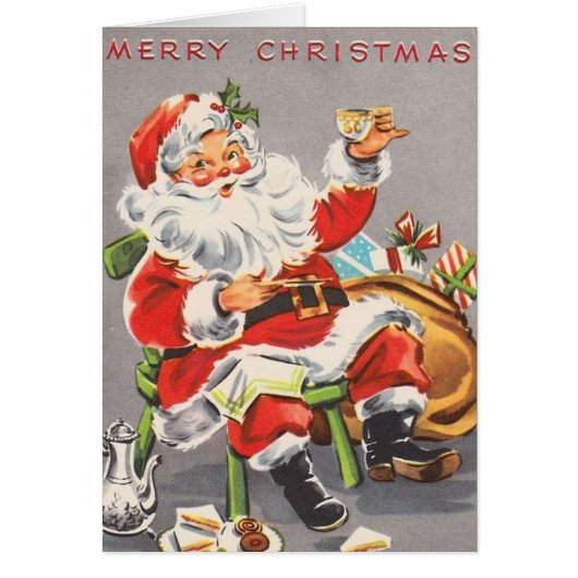 Vintage 1950 Santa Cards (Front)