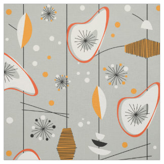 Vintage 1950s Atomic Mid-Century Modern Design Fabric