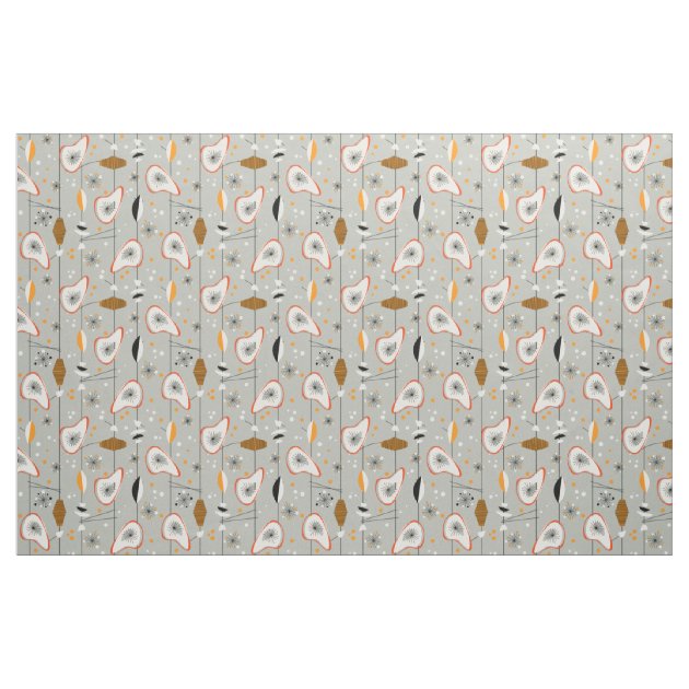 vintage  アトミック ファブリック50's ミッドセンチュリー Vintage Mid-Century Atomic 1950s Fabric | Zazzle