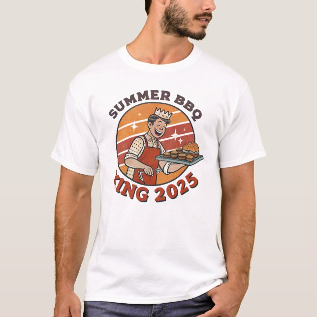 Vintage 1950s BBQ Summer T-Shirt (Front)