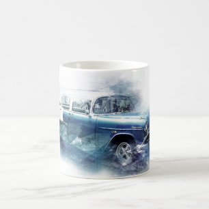 Vintage 1950s Chevy Car Digital Art Coffee Mug