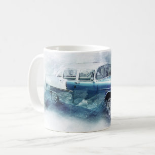 Vintage 1950s Chevy Car Digital Art Mug