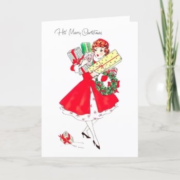 Vintage 1950s Christmas Card by ArtByJubee at Zazzle