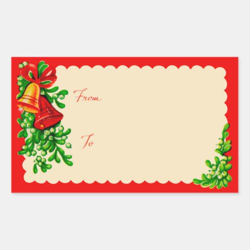 Vintage 1950s Christmas Shipping Labels