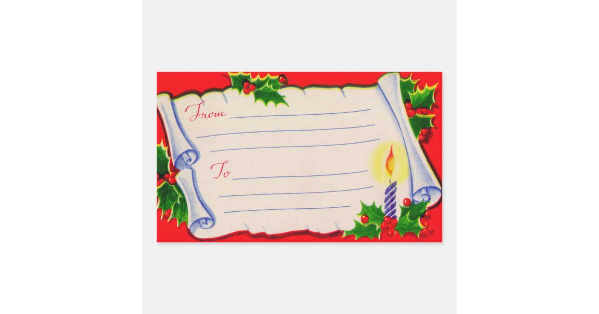 Vintage 1950s Christmas Shipping Labels | Zazzle.com