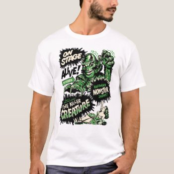 Vintage 1950s Live Monster Show T-shirt by Vintage_Halloween at Zazzle