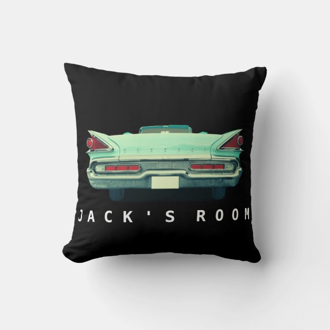 Vintage 1950s Mercury Taillights Custom Throw Pillow (Front)