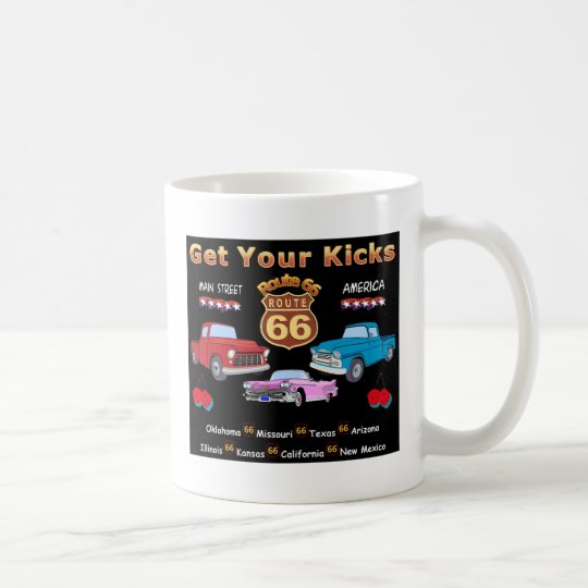 Vintage 1950s Route 66 Coffee Mug Zazzle Vintage 1950s Route 66 Coffee Mug