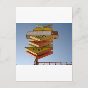 Vintage 1950's Route 66 Sign Retro Postcard