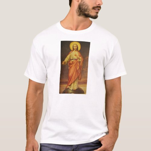 Vintage 1950s Sacred Heart of Jesus T_Shirt
