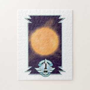 Vintage 1950s style Sci-fi logo Jigsaw Puzzle