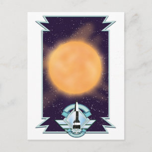 Vintage 1950s style Sci-fi logo Postcard