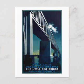 Vintage 1951 Aage Rasmussen Danish State Railways Postcard