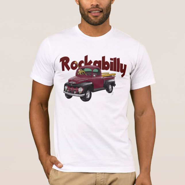Vintage 1951 Rockabilly pickup truck T-shirt (Front)