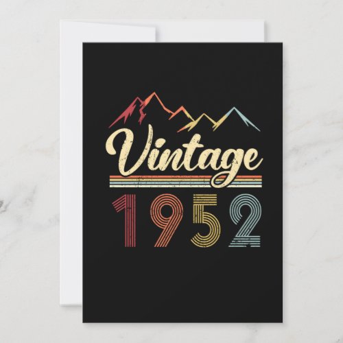 Vintage 1952 69th Birthday Retro 69 Years Old Invitation