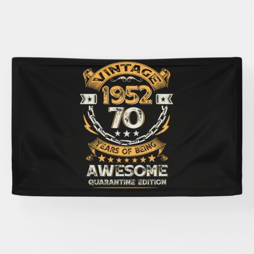 Vintage 1952 70th Birthday 70 Years Old Banner