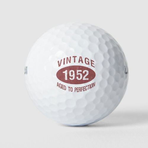 Vintage 1952 70th Birthday Golf Balls