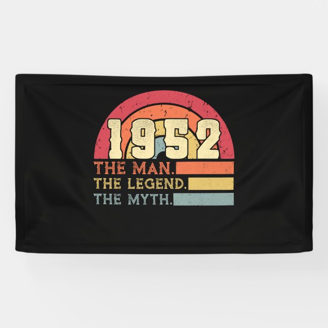 Vintage 1952 Birthday Banner (Horizontal)