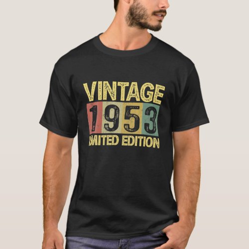 Vintage 1953 Bday 69 Years Old Funny 69th Birthday T_Shirt