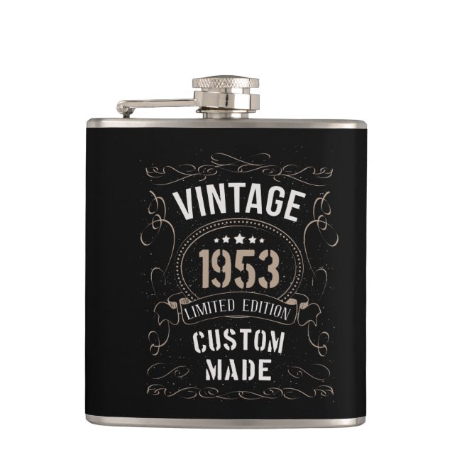Vintage 1953 Limited Edition Custom made Flask (Front)