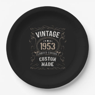 Vintage 1953 Limited Edition Custom made Paper Plates