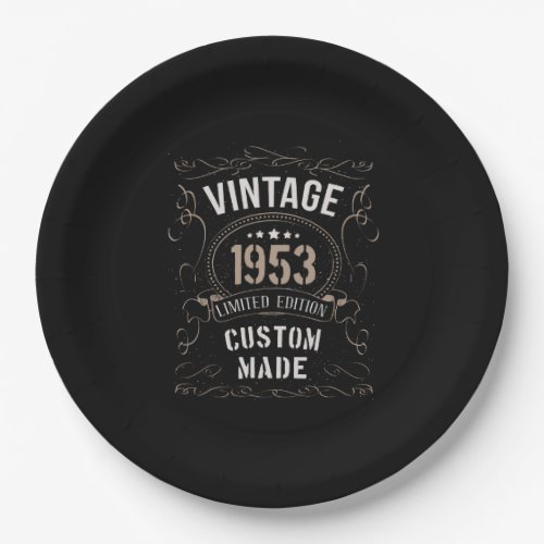 Vintage 1953 Limited Edition Custom made Paper Plates