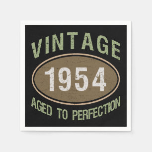 Vintage 1954 70th Birthday Napkins