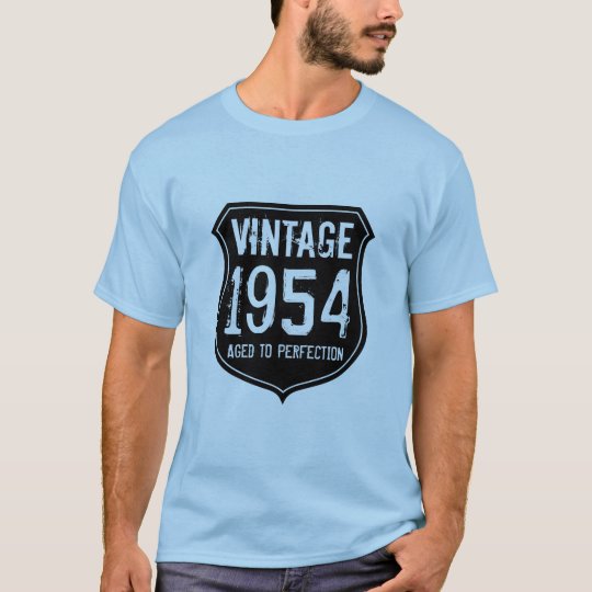 Vintage 1954 aged to perfection tee shirt for men | Zazzle.com