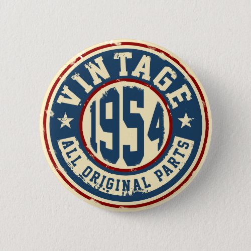 Vintage 1954 All Original Parts Pinback Button