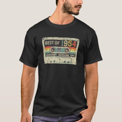 Vintage 1954  Cassette Tape 68th Birthday T_Shirt
