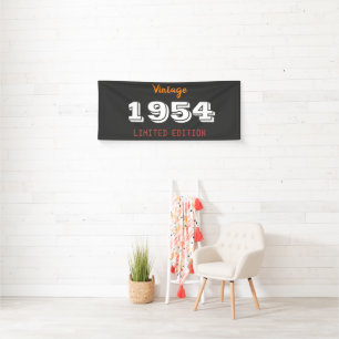 Vintage 1954 Limited Edition 72nd Birthday Gift Banner