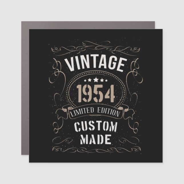 Vintage 1954 Limited Edition Custom made Car Magnet (Front)