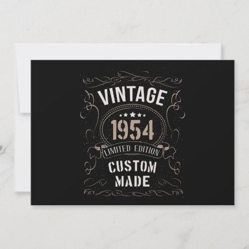 Vintage 1954 Limited Edition Custom made Invitation