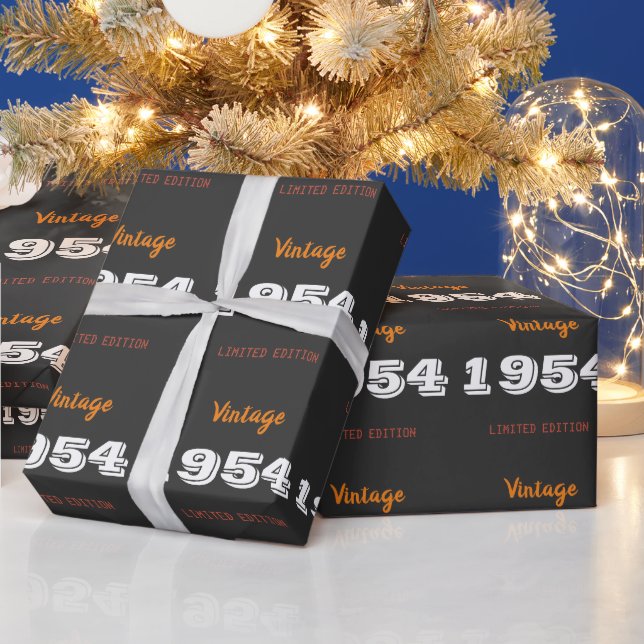 Vintage 1954 Limited Edition Wrapping Paper – 72nd (Holidays)