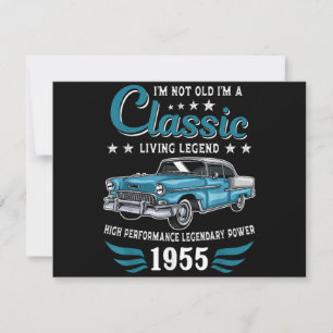 Vintage 1955 Birthday Classic Car for Legends Born