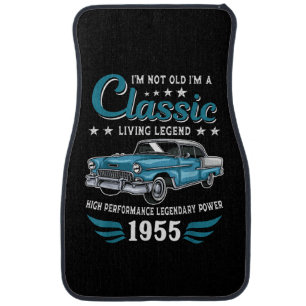 Vintage 1955 Birthday Classic Car for Legends Born Car Floor Mat