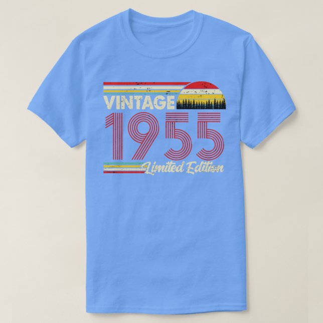 Vintage 1955 Birthday Shirt Limited Edition 1955 B (Design Front)