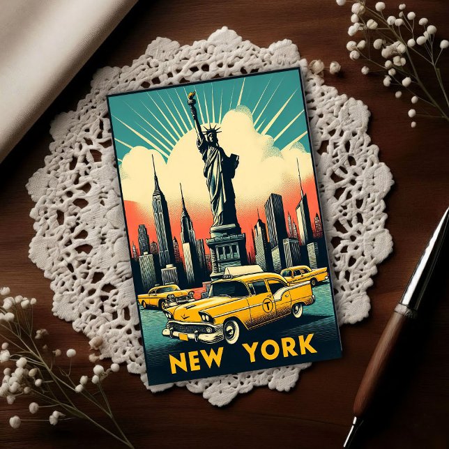 Vintage 1955 New York City Skyline Postcard (Creator Uploaded)