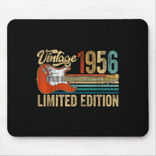 Vintage 1956 70th birthday 70 years old guitar mouse pad