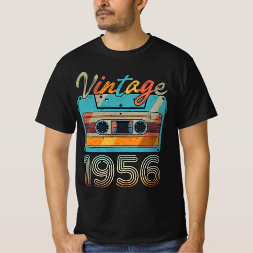 Vintage 1956 Cassette Tape Retro 67th Birthday 67  T_Shirt
