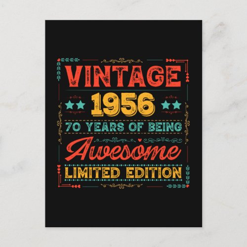 Vintage 1956 Made in 1956 70th Birthday 70 Years 