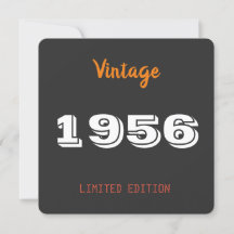 Vintage 1956 – Personalized 70th Birthday Party