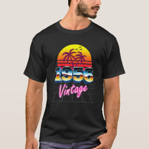 Vintage 1956 Retro 80's Style 65th Birthday Men W T-Shirt
