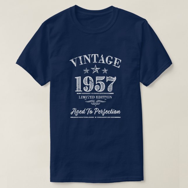 Vintage 1957 - 60th Birthday Shirt for men (Design Front)