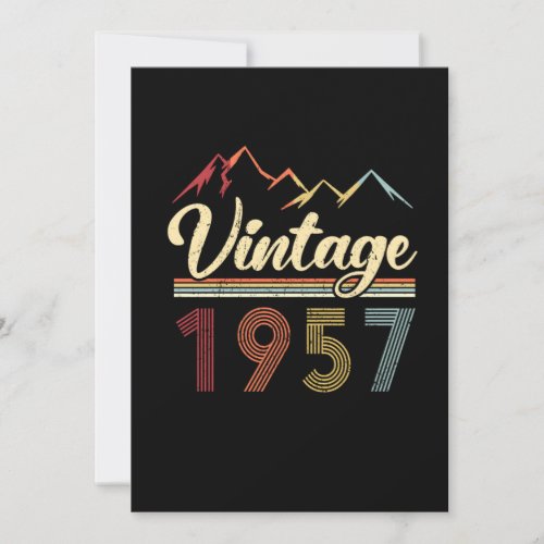 Vintage 1957 64th Birthday Retro 64 Years Old Invitation