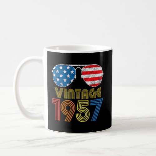Vintage 1957  65 Years 65th Us American Flag Birth Coffee Mug