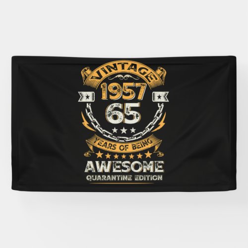 Vintage 1957 65th Birthday 65 Years Old Banner