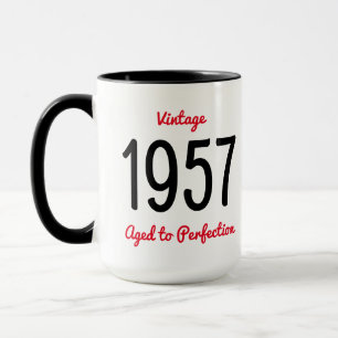 Vintage 1957 Aged To Perfection 60 Birthday Party Mug